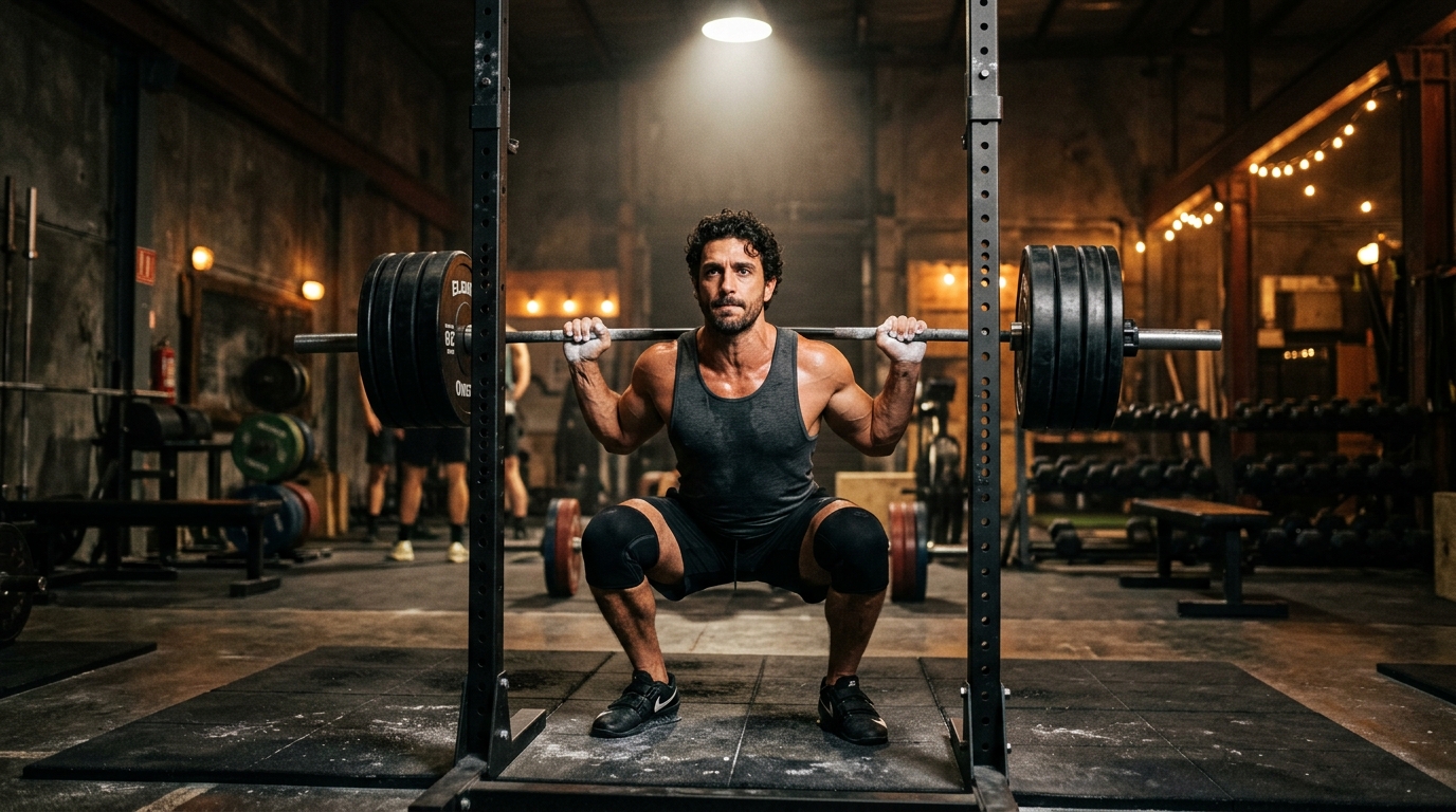 Allenamento con bilanciere in palestra moderna